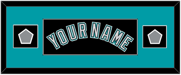 Florida Name & 2 World Series Patches - Alternate Black (2003-2011) - Single Mat 4