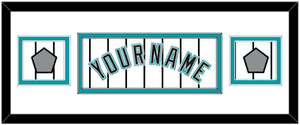 Florida Name & 2 World Series Patches - Home White Pinstripes (2003-2011) - Double Mat 2