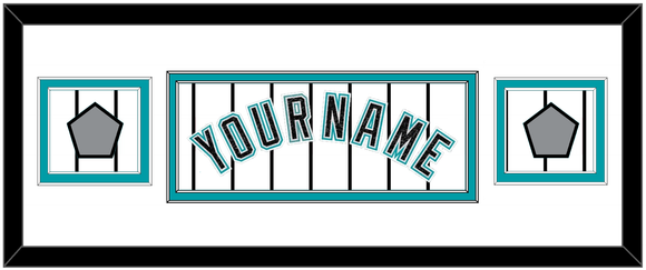 Florida Name & 2 World Series Patches - Home White Pinstripes (2003-2011) - Double Mat 2