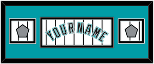 Florida Name & 2 World Series Patches - Home White Pinstripes (2003-2011) - Double Mat 4