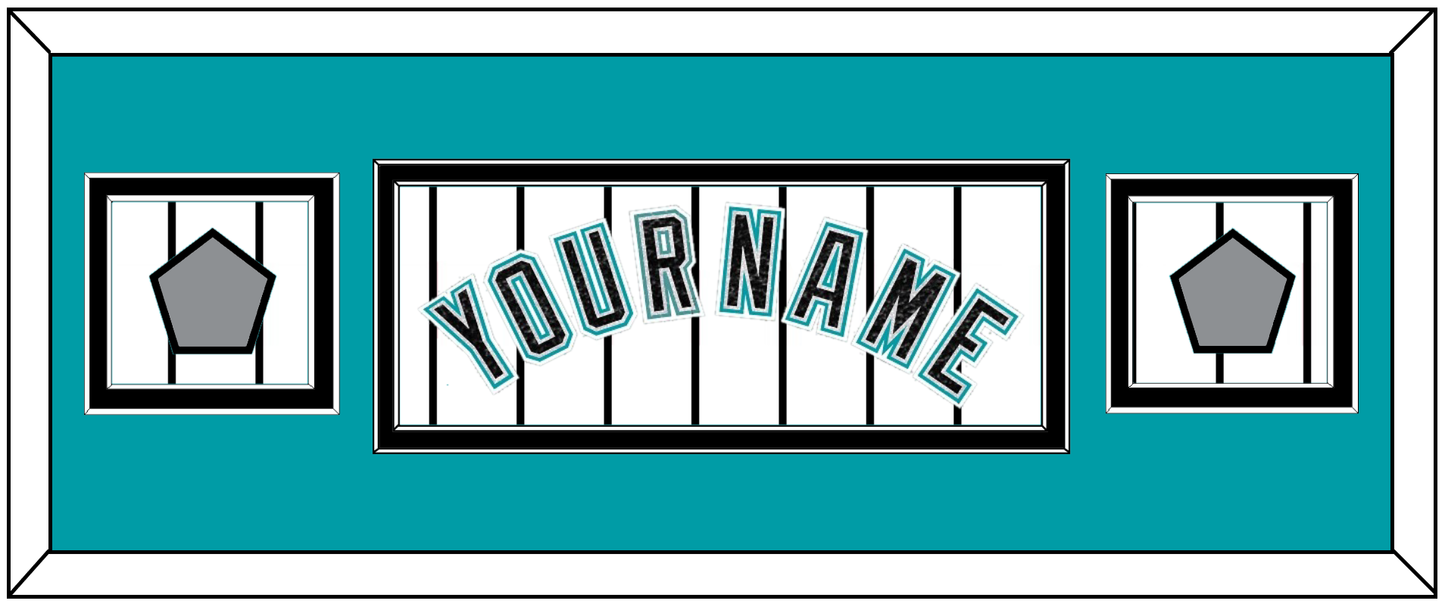 Florida Name & 2 World Series Patches - Home White Pinstripes (2003-2011) - Signature Tier 4