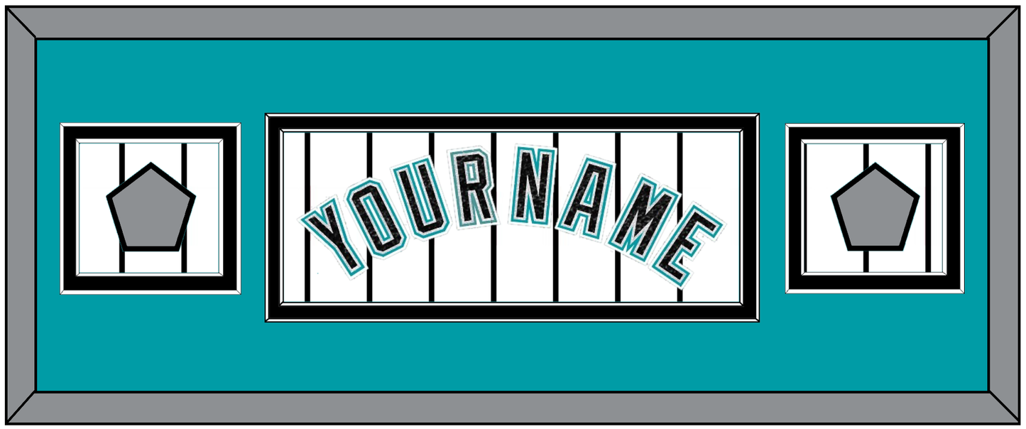 Florida Name & 2 World Series Patches - Home White Pinstripes (2003-2011) - Signature Tier 4