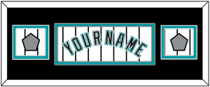 Florida Name & 2 World Series Patches - Home White Pinstripes (2003-2011) - Double Mat 6