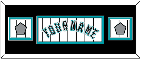 Florida Name & 2 World Series Patches - Home White Pinstripes (2003-2011) - Double Mat 6