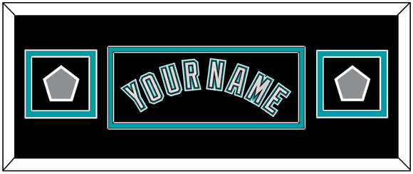 Florida Name & 2 World Series Patches - Alternate Black (2003-2011) - Double Mat 4