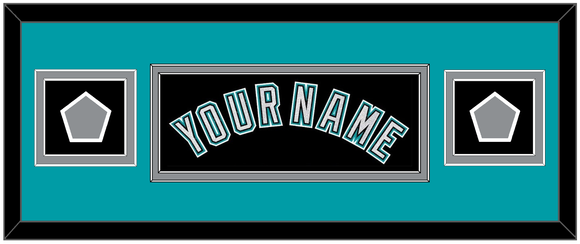 Florida Name & 2 World Series Patches - Alternate Black (2003-2011) - Double Mat 6