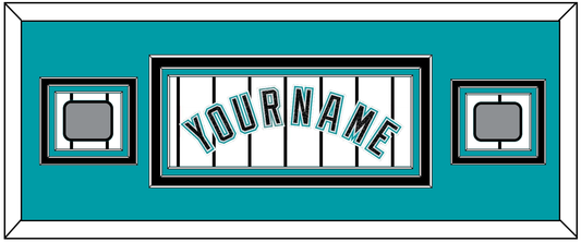 Florida Name & 2 World Series Patches - Home White Pinstripes (2003-2011) - Premier Tier 4