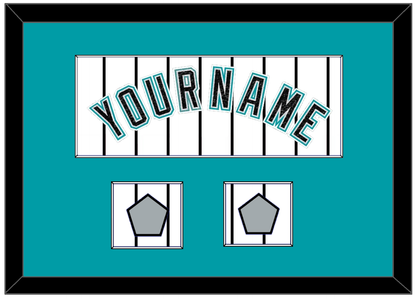 Florida Name & 2 World Series Patches - Home White Pinstripes (2003-2011) - Essential Tier 1