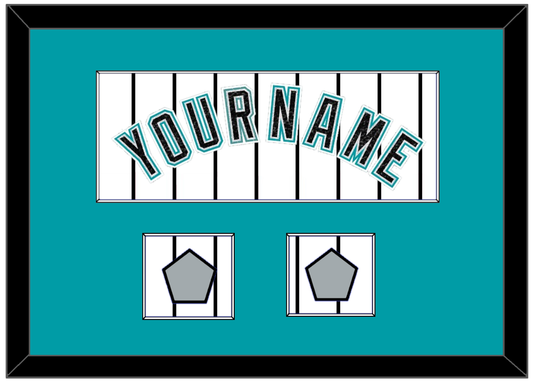 Florida Name & 2 World Series Patches - Home White Pinstripes (2003-2011) - Essential Tier 1