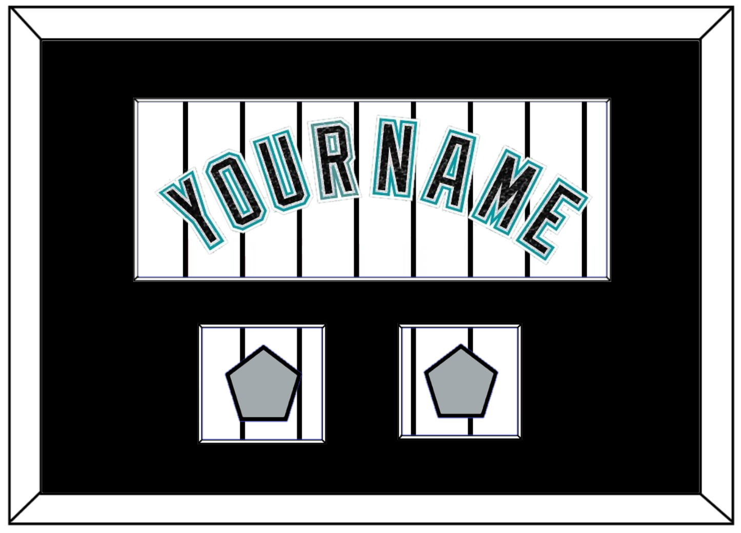 Florida Name & 2 World Series Patches - Home White Pinstripes (2003-2011) - Essential Tier 3