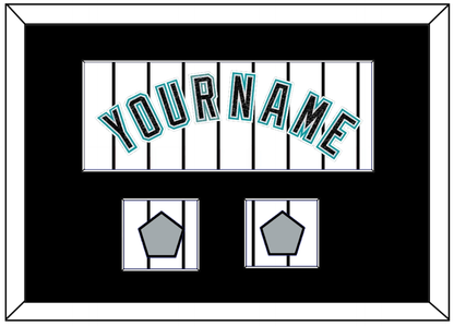 Florida Name & 2 World Series Patches - Home White Pinstripes (2003-2011) - Essential Tier 3