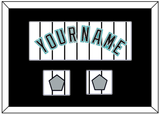 Florida Name & 2 World Series Patches - Home White Pinstripes (2003-2011) - Single Mat 3