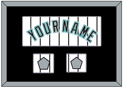 Florida Name & 2 World Series Patches - Home White Pinstripes (2003-2011) - Essential Tier 3