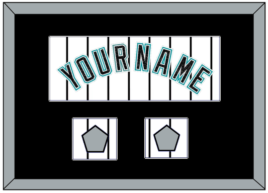 Florida Name & 2 World Series Patches - Home White Pinstripes (2003-2011) - Essential Tier 3
