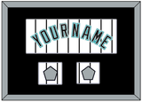 Florida Name & 2 World Series Patches - Home White Pinstripes (2003-2011) - Single Mat 3