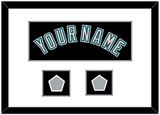 Florida Name & 2 World Series Patches - Alternate Black (2003-2011) - Single Mat 1