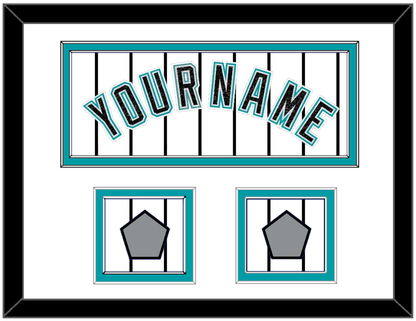 Florida Name & 2 World Series Patches - Home White Pinstripes (2003-2011) - Signature Tier 1