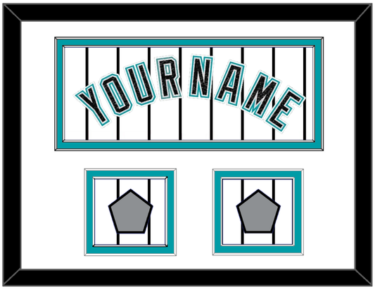 Florida Name & 2 World Series Patches - Home White Pinstripes (2003-2011) - Signature Tier 1