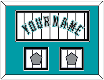 Florida Name & 2 World Series Patches - Home White Pinstripes (2003-2011) - Signature Tier 3