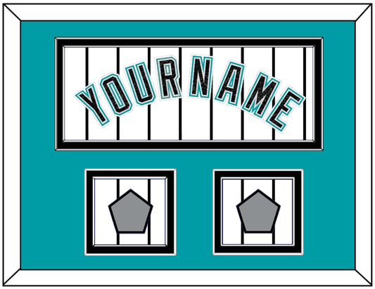 Florida Name & 2 World Series Patches - Home White Pinstripes (2003-2011) - Signature Tier 3
