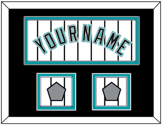 Florida Name & 2 World Series Patches - Home White Pinstripes (2003-2011) - Signature Tier 5