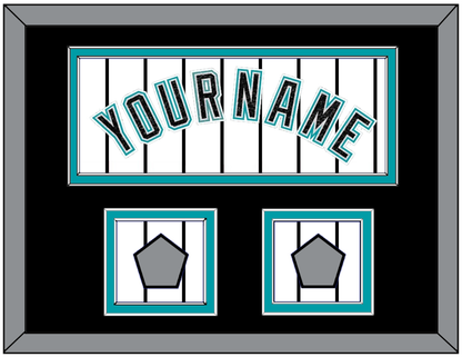 Florida Name & 2 World Series Patches - Home White Pinstripes (2003-2011) - Signature Tier 5