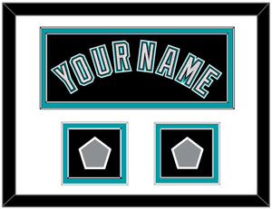 Florida Name & 2 World Series Patches - Alternate Black (2003-2011) - Double Mat 1