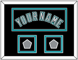 Florida Name & 2 World Series Patches - Alternate Black (2003-2011) - Double Mat 3