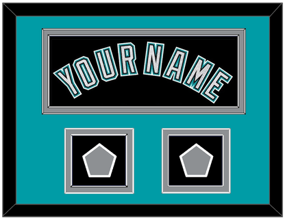 Florida Name & 2 World Series Patches - Alternate Black (2003-2011) - Signature Tier 5