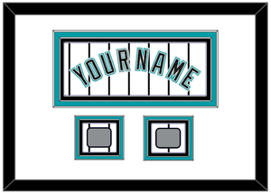 Florida Name & 2 World Series Patches - Home White Pinstripes (2003-2011) - Triple Mat 1