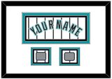 Florida Name & 2 World Series Patches - Home White Pinstripes (2003-2011) - Triple Mat 1