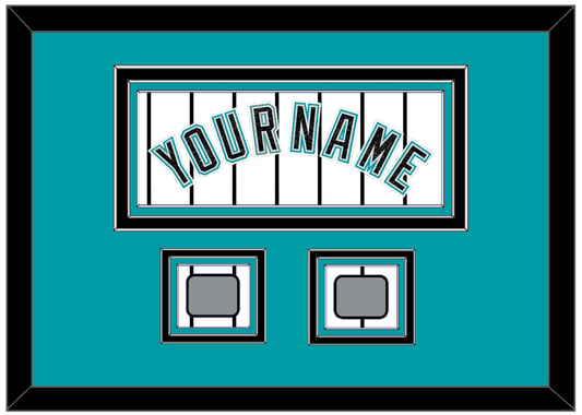 Florida Name & 2 World Series Patches - Home White Pinstripes (2003-2011) - Premier Tier 3