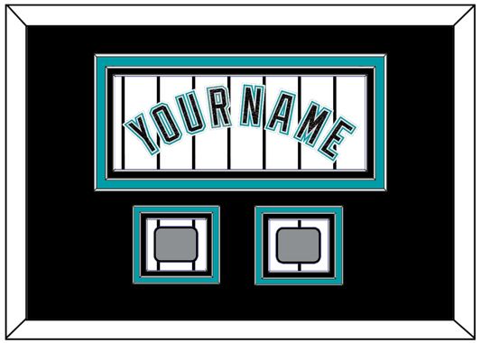 Florida Name & 2 World Series Patches - Home White Pinstripes (2003-2011) - Premier Tier 5