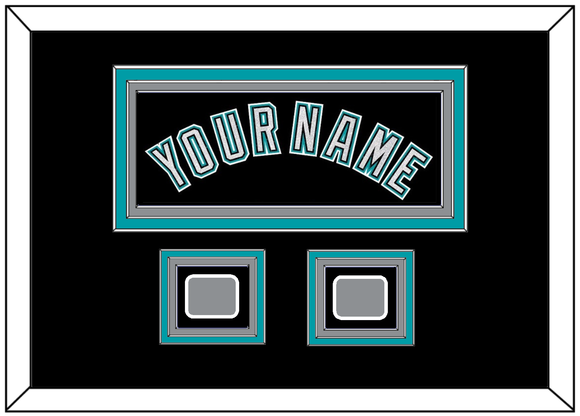 Florida Name & 2 World Series Patches - Alternate Black (2003-2011) - Triple Mat 3