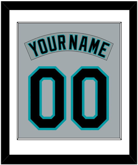 Florida Nameplate & Number Combined - Road Gray (1993-2001) - Essential Tier 1
