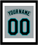 Florida Nameplate & Number Combined - Road Gray (1993-2001) - Single Mat 1