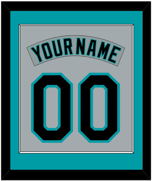 Florida Nameplate & Number Combined - Road Gray (1993-2001) - Essential Tier 2