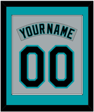 Florida Nameplate & Number Combined - Road Gray (1993-2001) - Single Mat 2