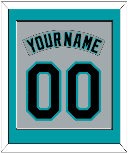 Florida Nameplate & Number Combined - Road Gray (1993-2001) - Essential Tier 2