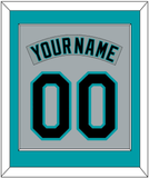 Florida Nameplate & Number Combined - Road Gray (1993-2001) - Single Mat 2