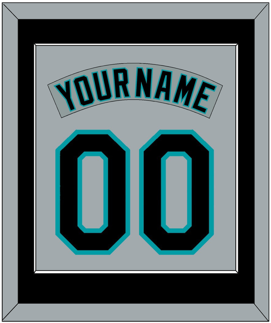 Florida Nameplate & Number Combined - Road Gray (1993-2001) - Essential Tier 3
