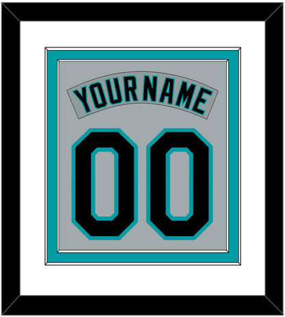Florida Nameplate & Number Combined - Road Gray (1993-2001) - Signature Tier 1