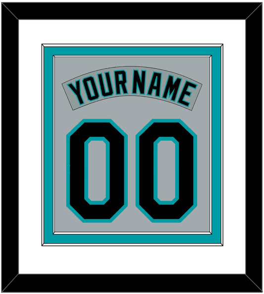 Florida Nameplate & Number Combined - Road Gray (1993-2001) - Signature Tier 1