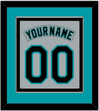 Florida Nameplate & Number Combined - Road Gray (1993-2001) - Double Mat 2