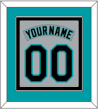 Florida Nameplate & Number Combined - Road Gray (1993-2001) - Signature Tier 2