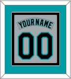 Florida Nameplate & Number Combined - Road Gray (1993-2001) - Double Mat 2