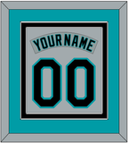 Florida Nameplate & Number Combined - Road Gray (1993-2001) - Double Mat 2