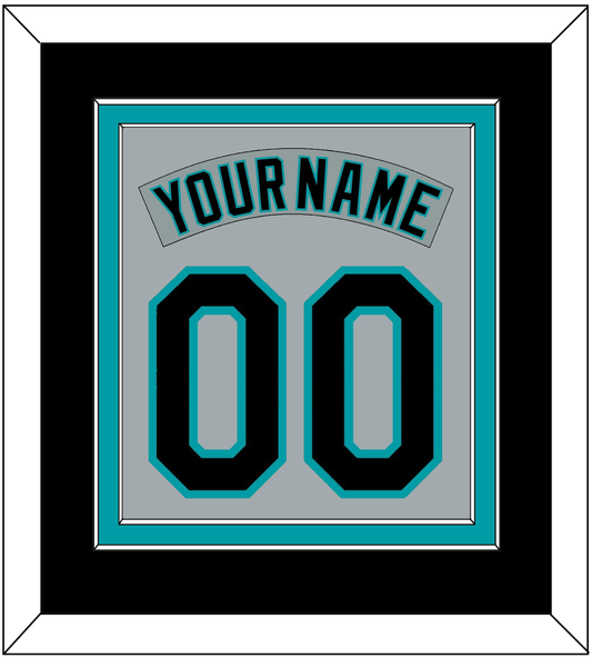 Florida Nameplate & Number Combined - Road Gray (1993-2001) - Signature Tier 3