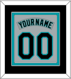 Florida Nameplate & Number Combined - Road Gray (1993-2001) - Double Mat 3