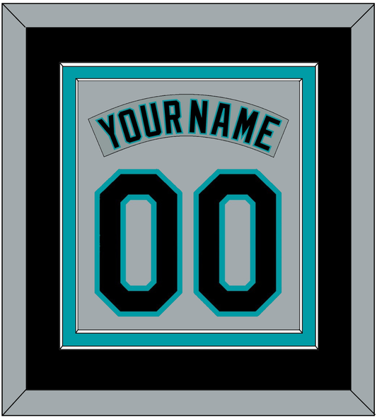 Florida Nameplate & Number Combined - Road Gray (1993-2001) - Signature Tier 3